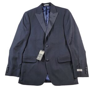 Alfani Slim-Fit Navy Tuxedo Jacket Mens 36R 36 Navy Blue $345‎